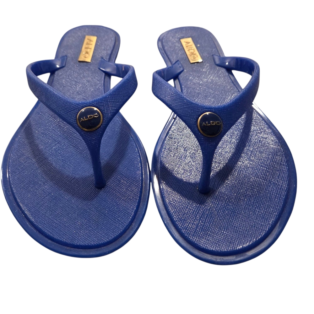 Aldo Blue Sandals Thong-Style Minimalist Design